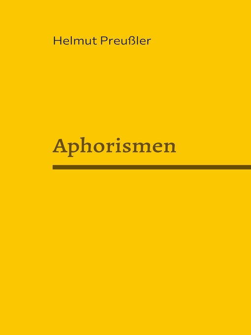 Title details for Aphorismen by Helmut Preußler - Wait list
